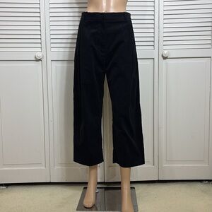 NWT COS Black Wide Leg 100% Cotton Corduroy Pants Size 4